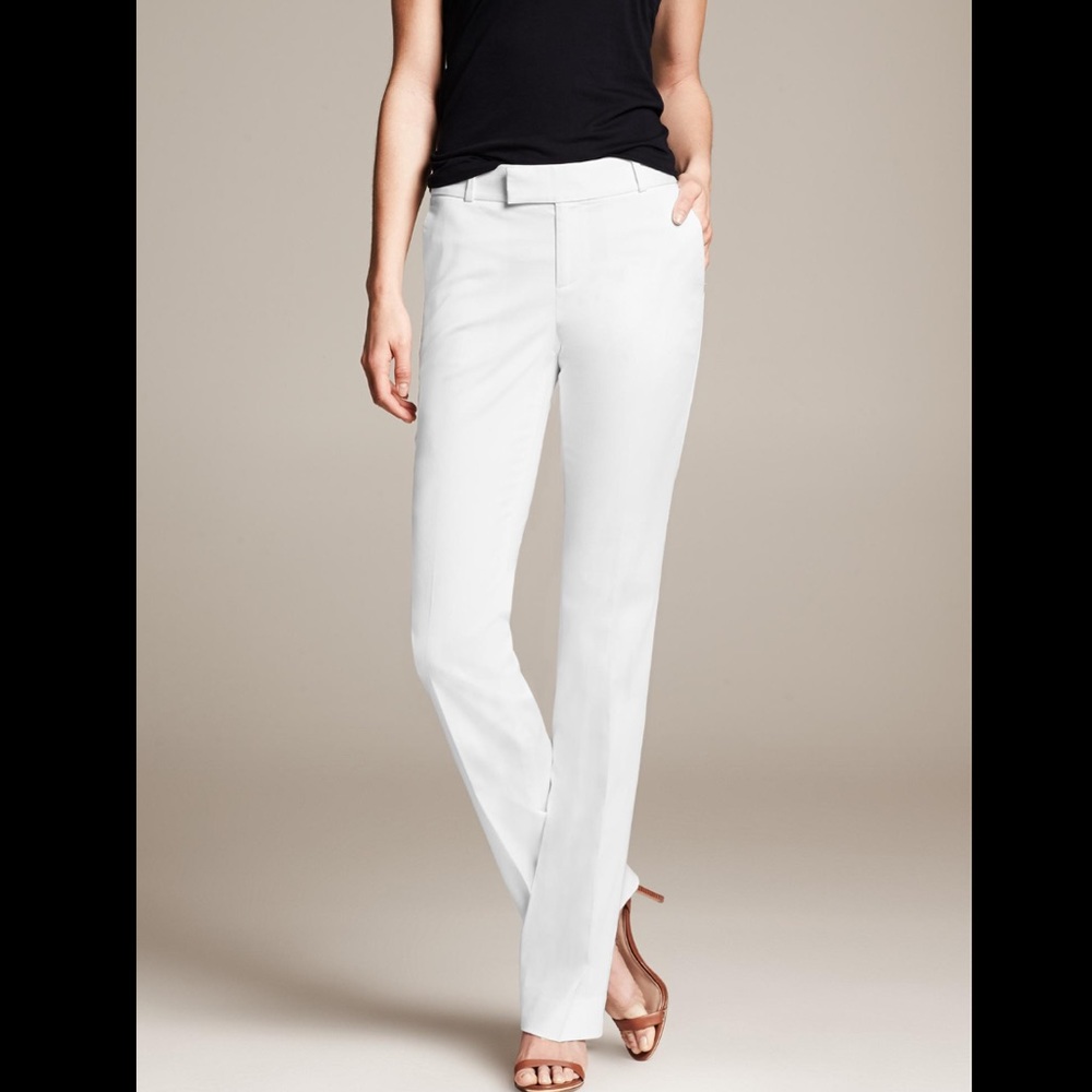 Banana Republic Martin Fit White Pant size 10